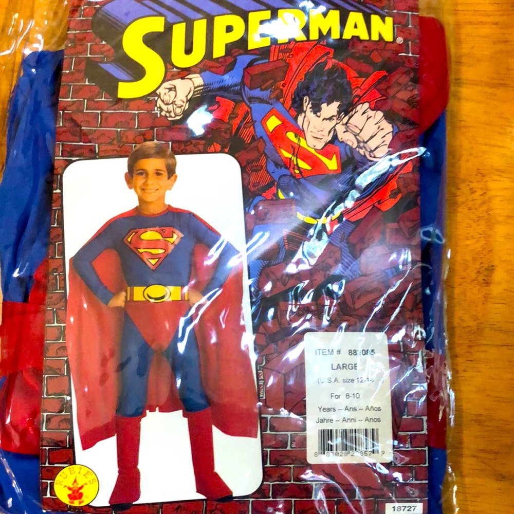 🎃Superman Costume Large USA 12/14 for 8/10